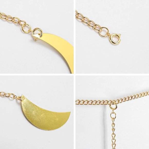 2 PC Boho Style Decor Macrame Moon Wall Hangings Moon Tray SET NEW - Picture 6 of 9